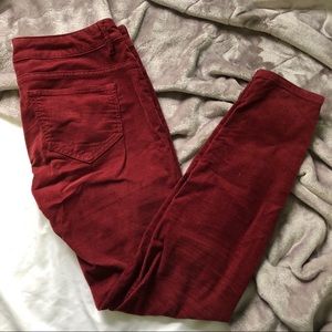 London Jean | Corduroy Jeans | Maroon Red